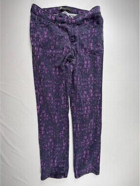 Levi's Mid Rise Skinny Jeans in Purple and Black Pattern